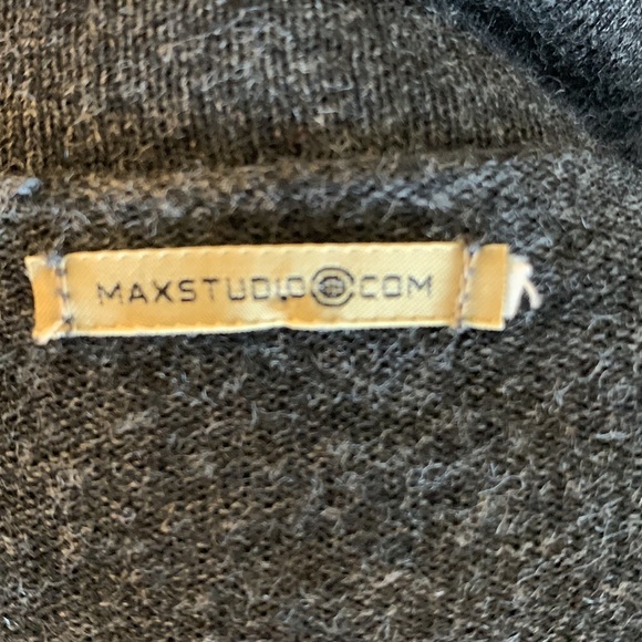 Max Studio Dark Grey Soybean Cashmere Blend Cardigan - size small - Picture 11 of 12